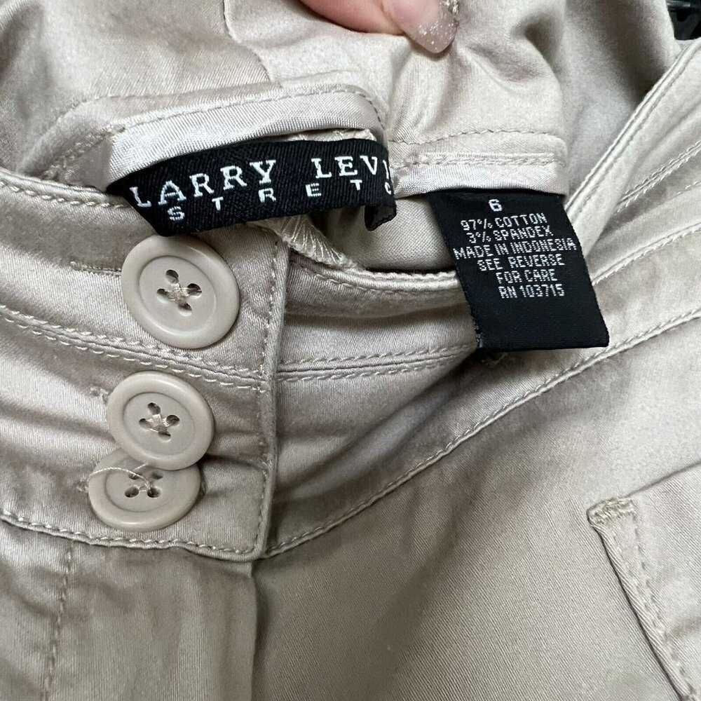 NEW Larry Levine Capris pants beige coastal travel beach resortwear coastal - Picture 7 of 7